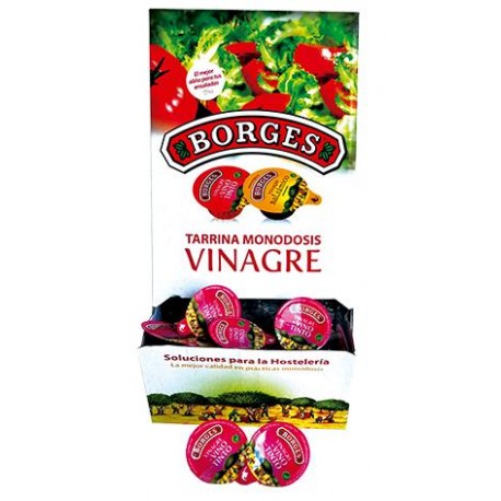 VINAGRE BORGES VINO TINTO TARRINA 10 ML. 168 UND.