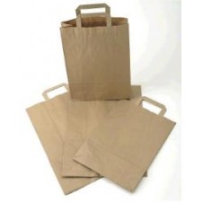 BOLSAS DE PAPEL KRAFT CON ASA C/350 UND.