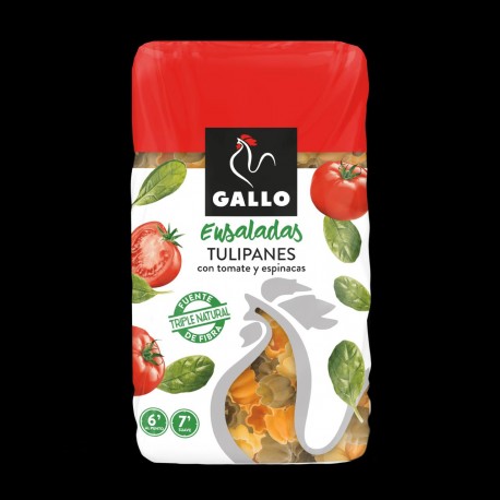 PASTA GALLO TULIPANES VEGETALES 12x500 GR.