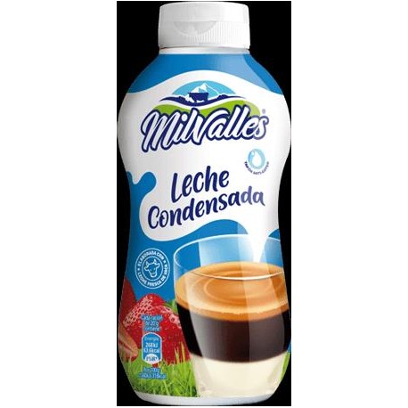 LECHE MILVALLES CONDENSADA SIRVE FÁCIL 12x450 GR.