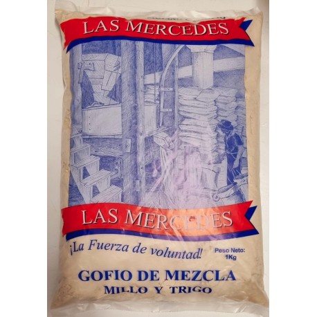 GOFIO LAS MERCEDES DE TRIGO Y MILLO 10x1 KG.