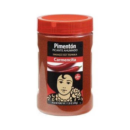 PIMENTÓN CARMENCITA PICANTE AHUMADO BOTE 6x490 GR.