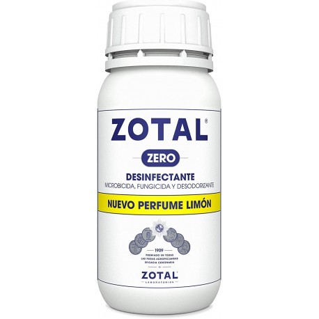 DESINFECTANTE ZOTAL ZERO LIMÓN 12x500 ML.